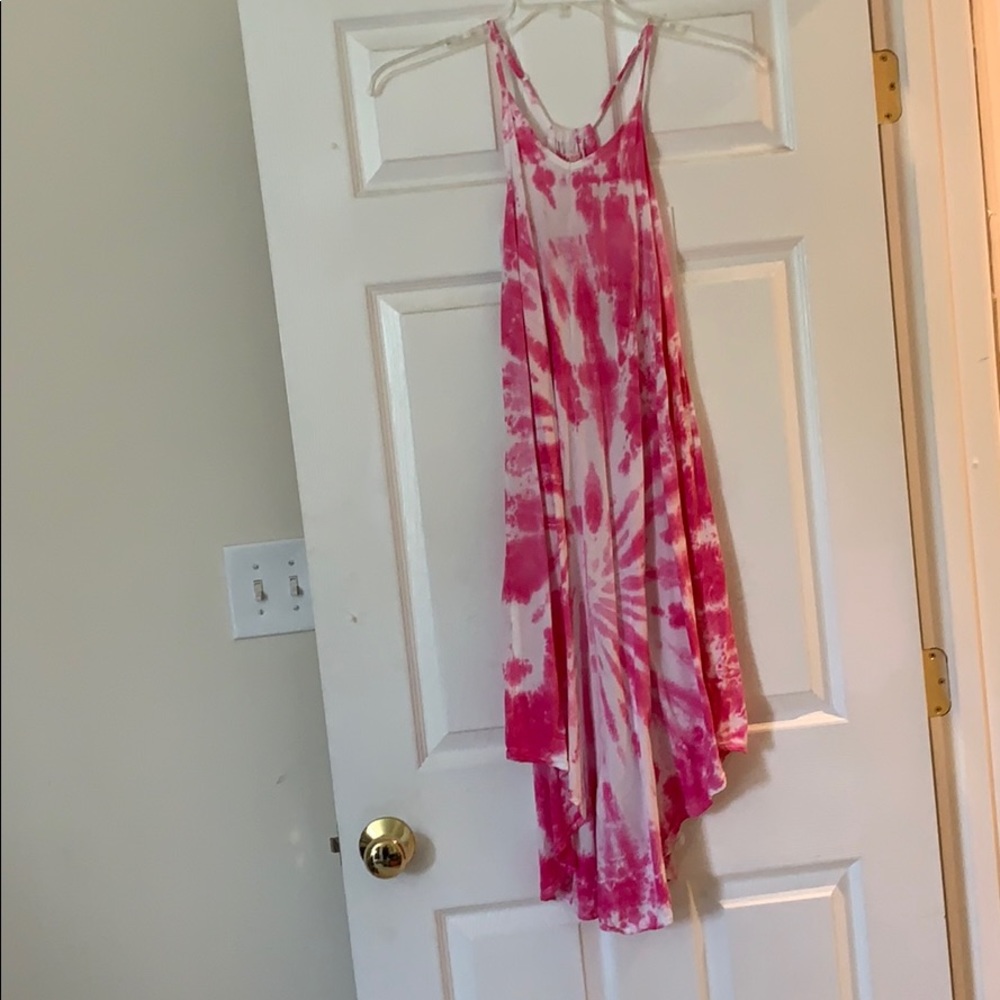 Kids Pink Tie Dye Dress